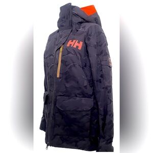 Helly Hanson women's navy camo ski/ snowboard/winter jacket size SMALL